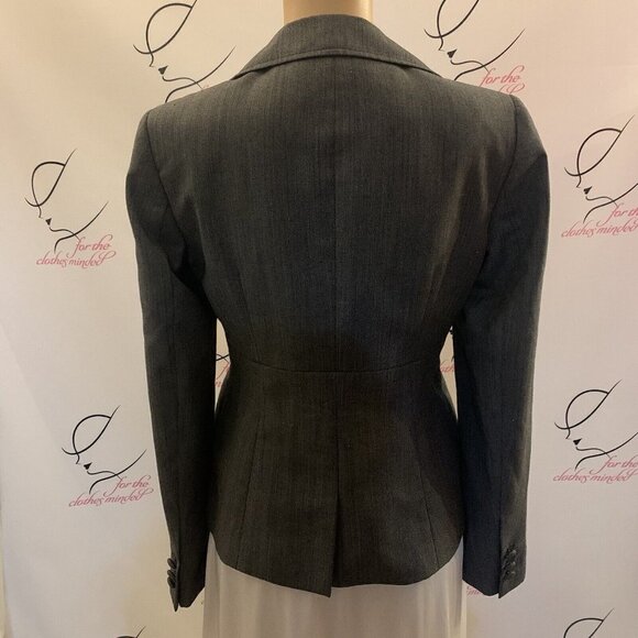 Anne Klein. Sz 2. Wool Blend Long Sleeve Tailored Blazer. Lined. Pockets. DB - Picture 5 of 8